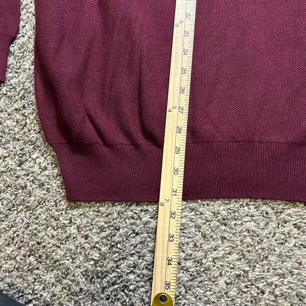 Polo Ralph Lauren Sweater Mens 3XB‎ Maroon Pima Cotton Quarter Zip Pullover